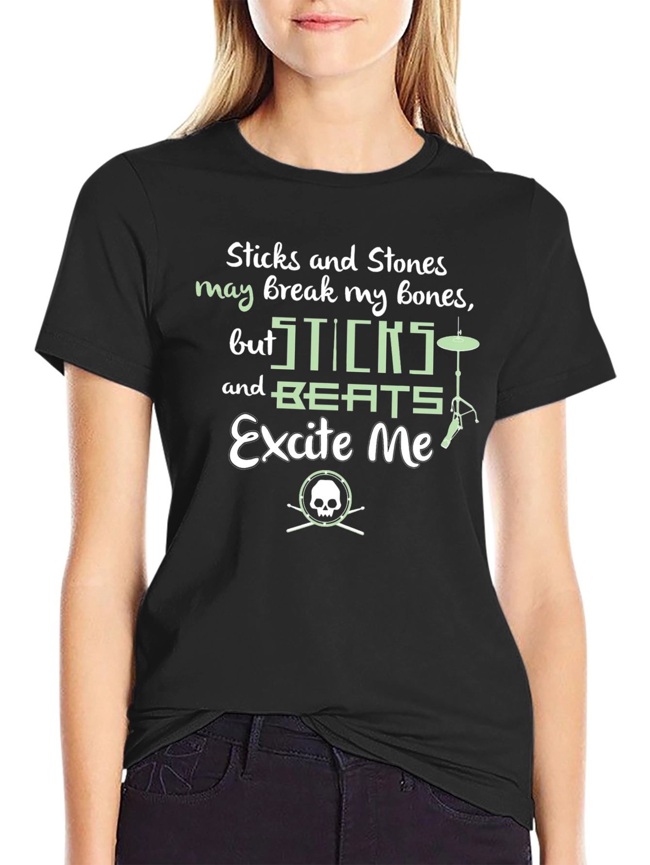 Sticks and Beats Drummer T-Shirt - Music Lover Tee