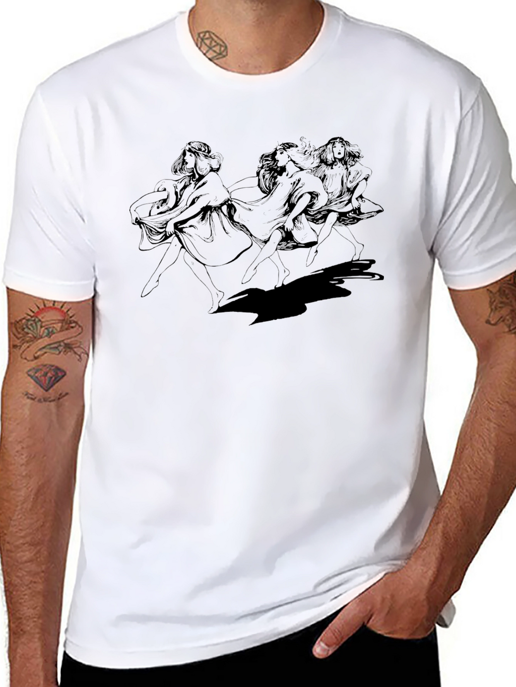 Mystic Women Graphic Black T-Shirt