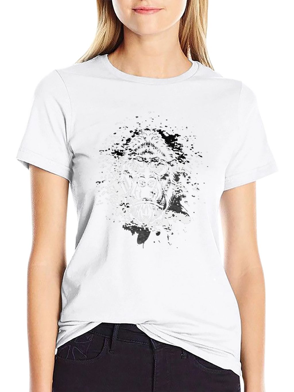 Mens Black Gorilla Graphic Tee