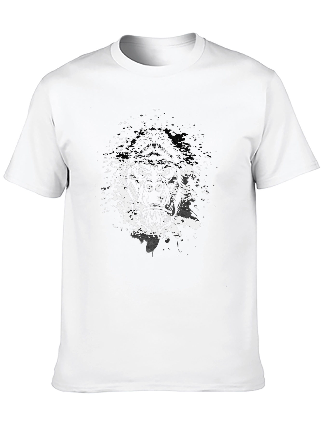 Mens Black Gorilla Graphic Tee