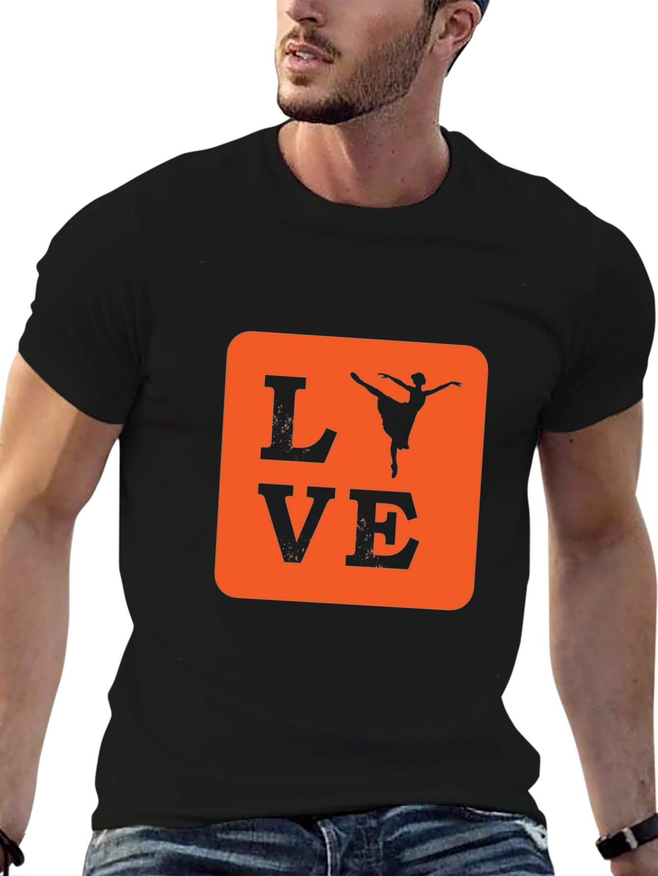 Love Ballet Dancer T-Shirt - Black Cotton Tee