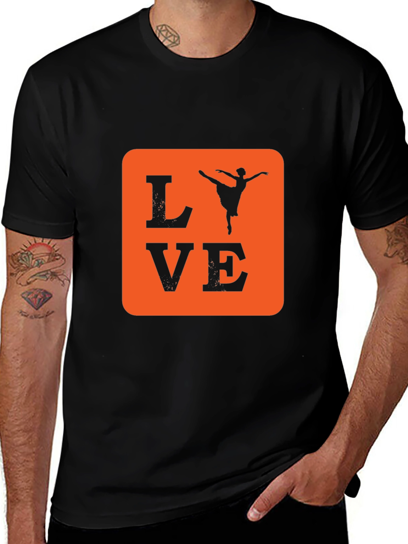 Love Ballet Dancer T-Shirt - Black Cotton Tee