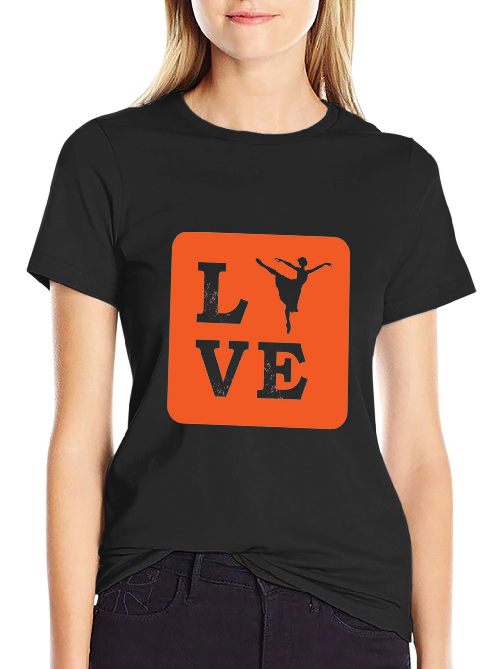 Love Ballet Dancer T-Shirt - Black Cotton Tee