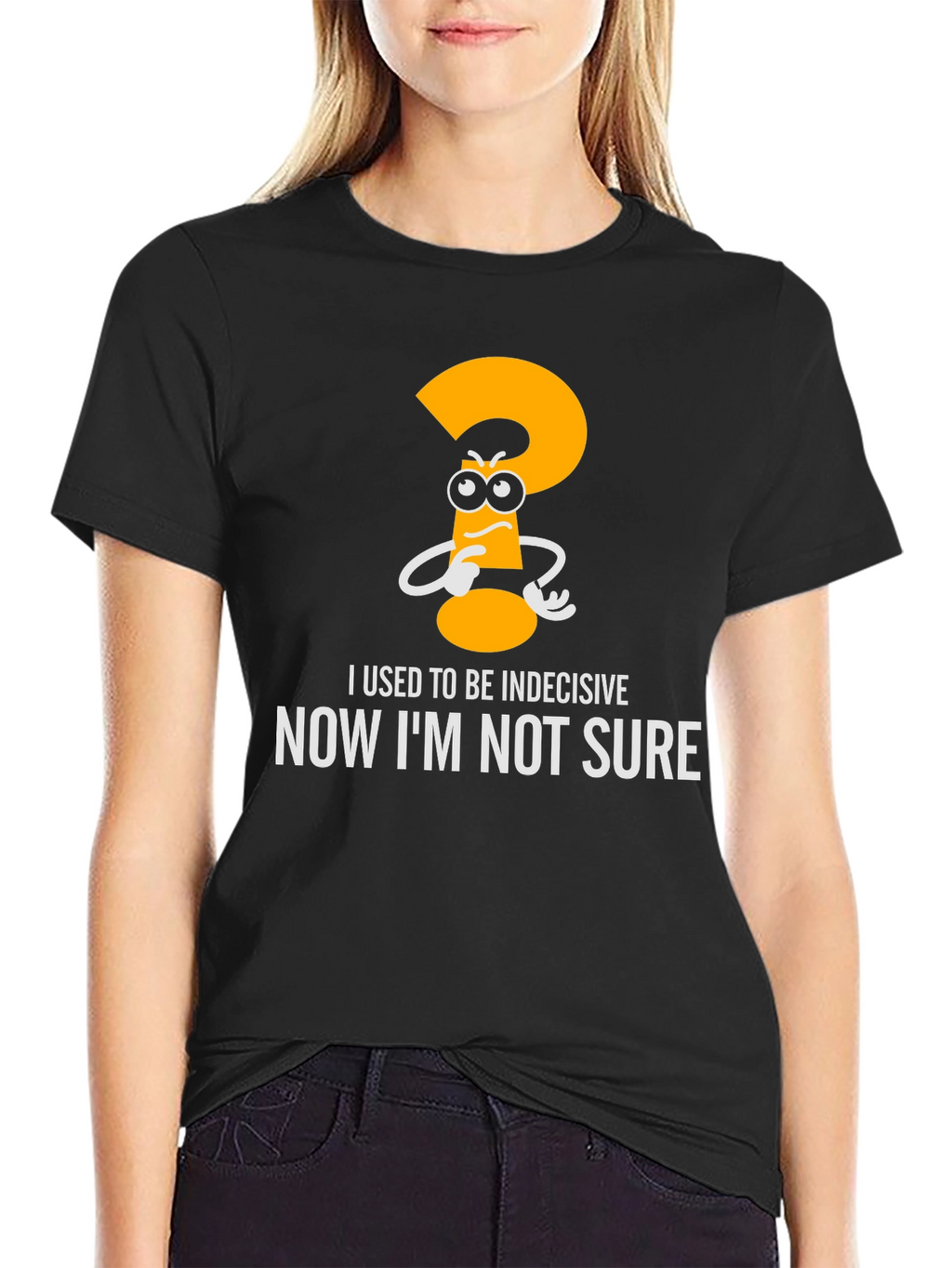Indecisive Funny Graphic T-Shirt - Black
