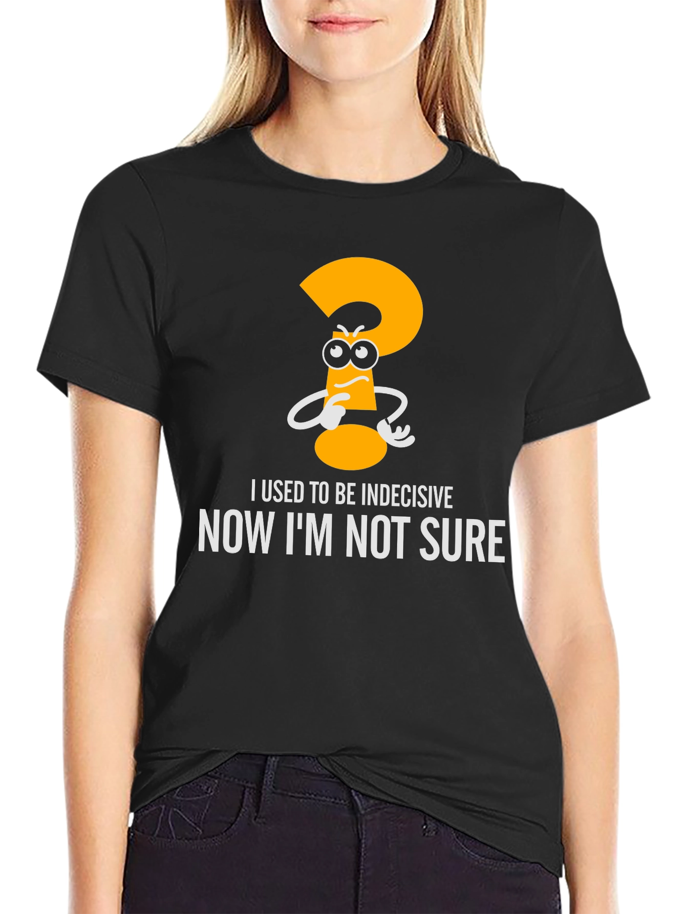 Indecisive Funny Graphic T-Shirt - Black