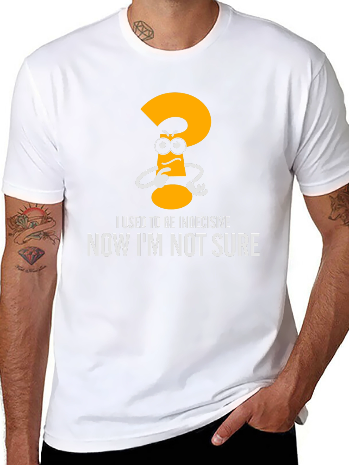 Indecisive Funny Graphic T-Shirt - Black