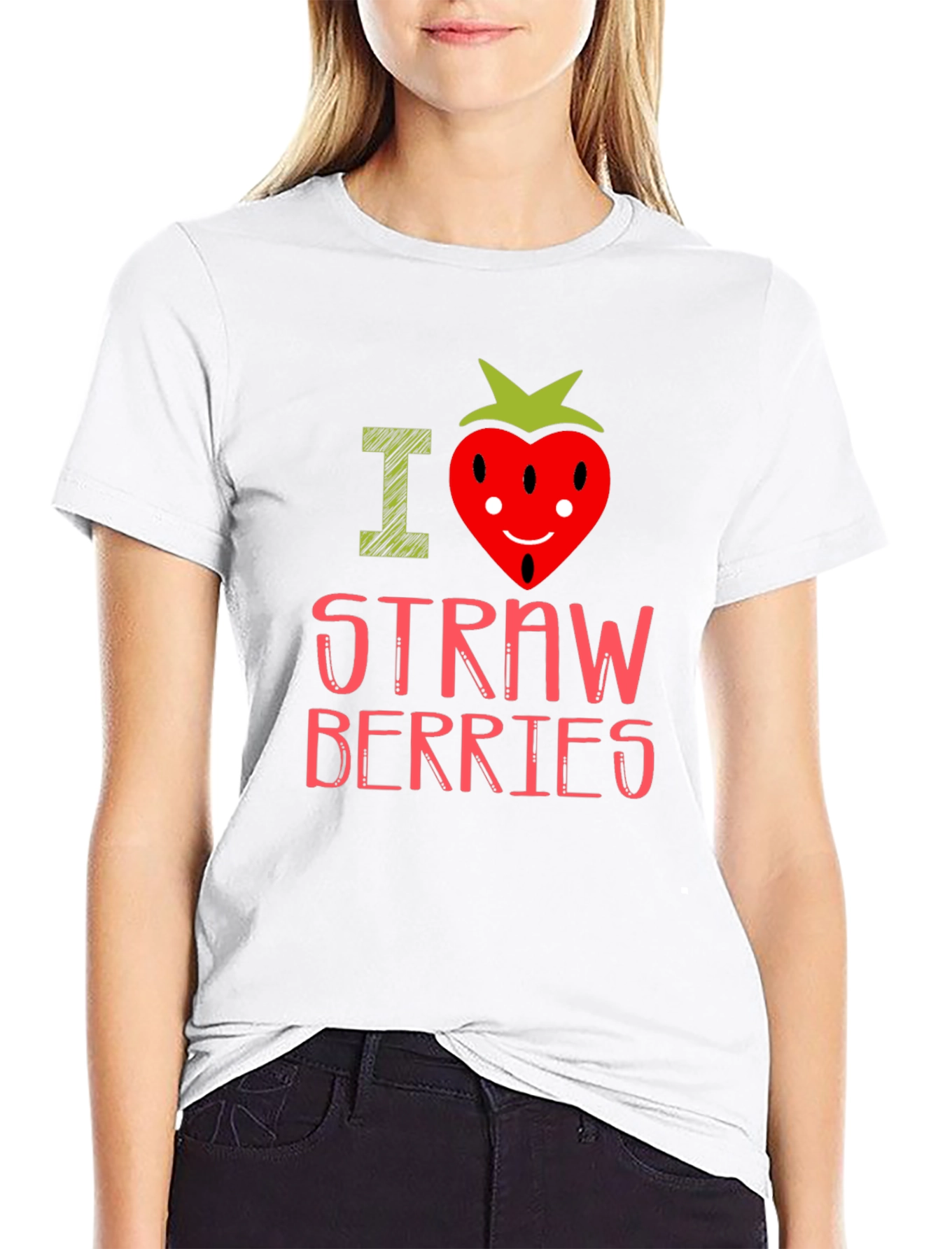 I Heart Strawberries Graphic Tee