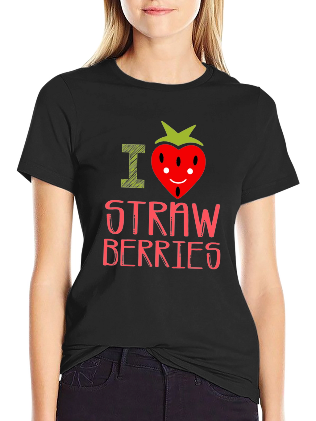 I Heart Strawberries Graphic Tee
