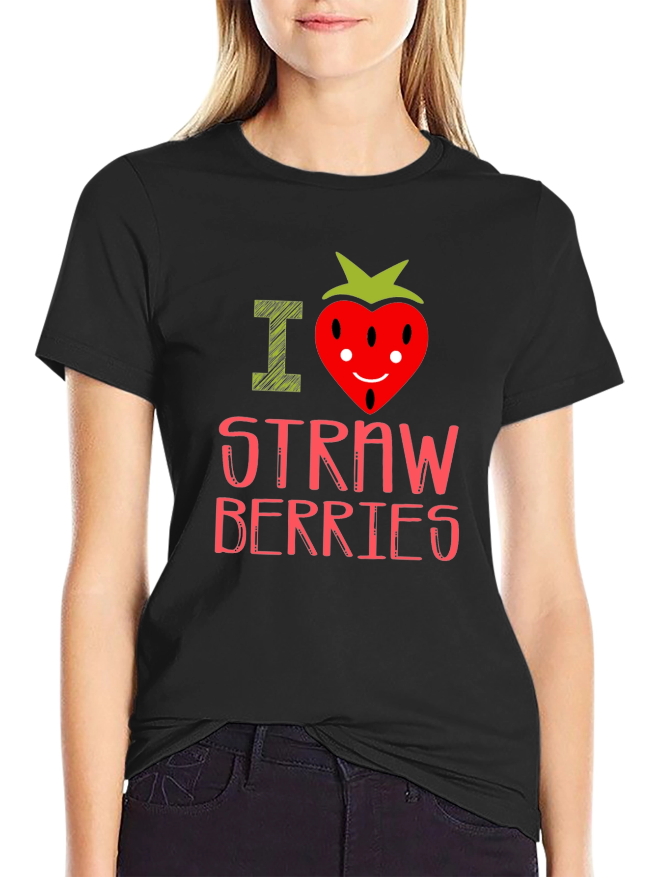 I Heart Strawberries Graphic Tee