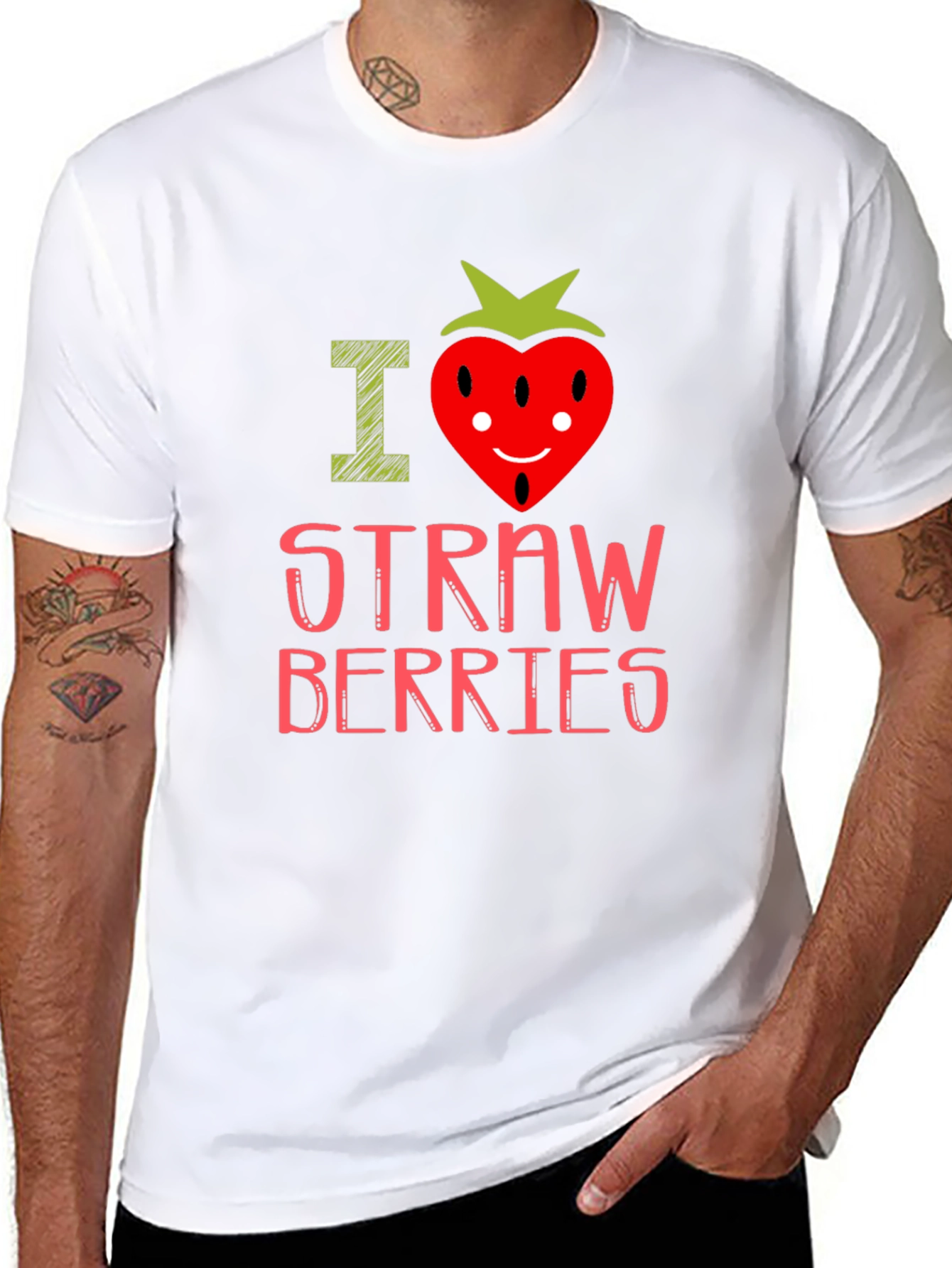 I Heart Strawberries Graphic Tee