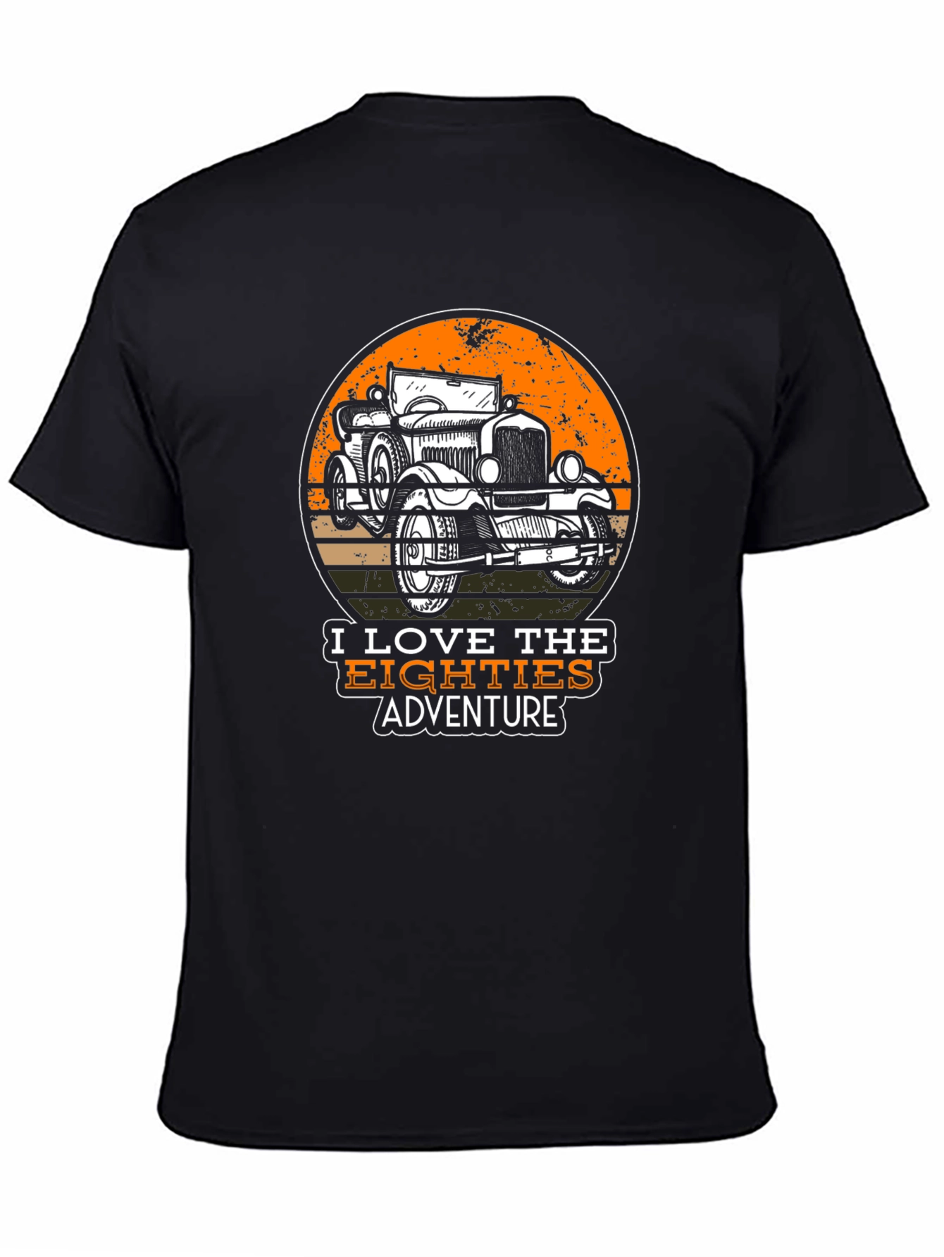 Retro Eighties Adventure Car Graphic T-Shirt