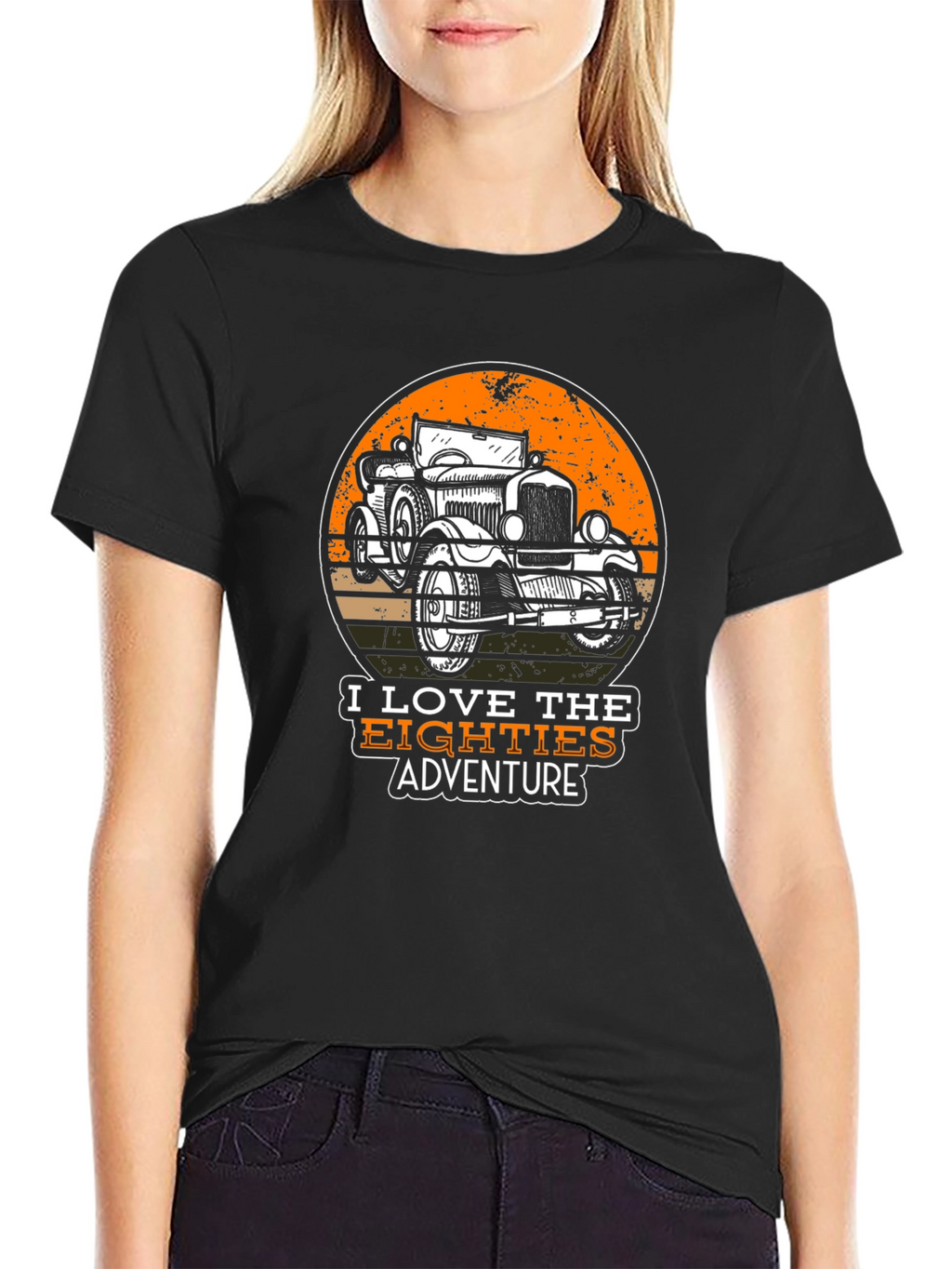 Retro Eighties Adventure Car Graphic T-Shirt