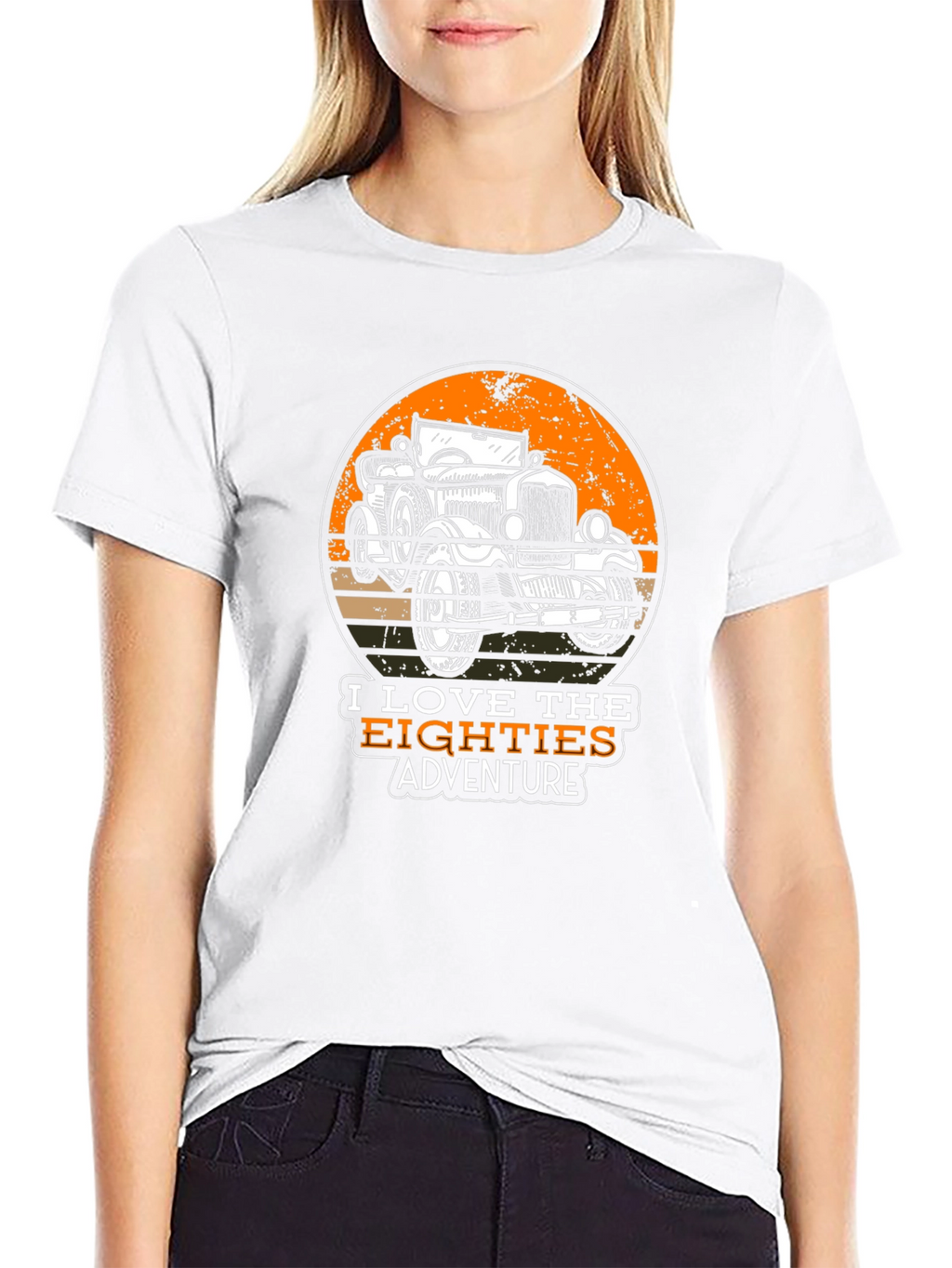 Retro Eighties Adventure Car Graphic T-Shirt