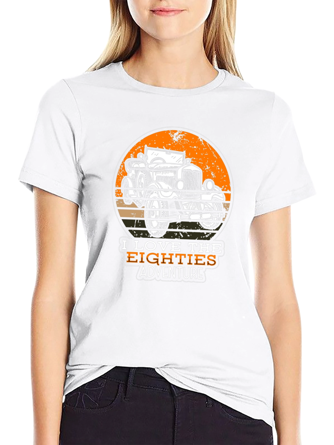 Retro Eighties Adventure Car Graphic T-Shirt