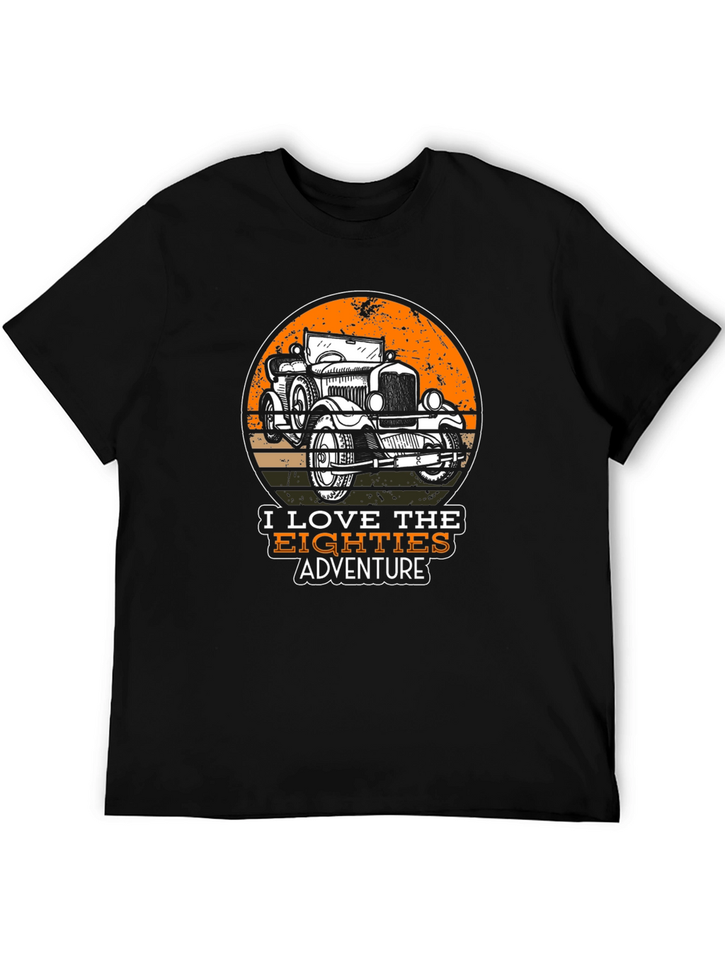 Retro Eighties Adventure Car Graphic T-Shirt