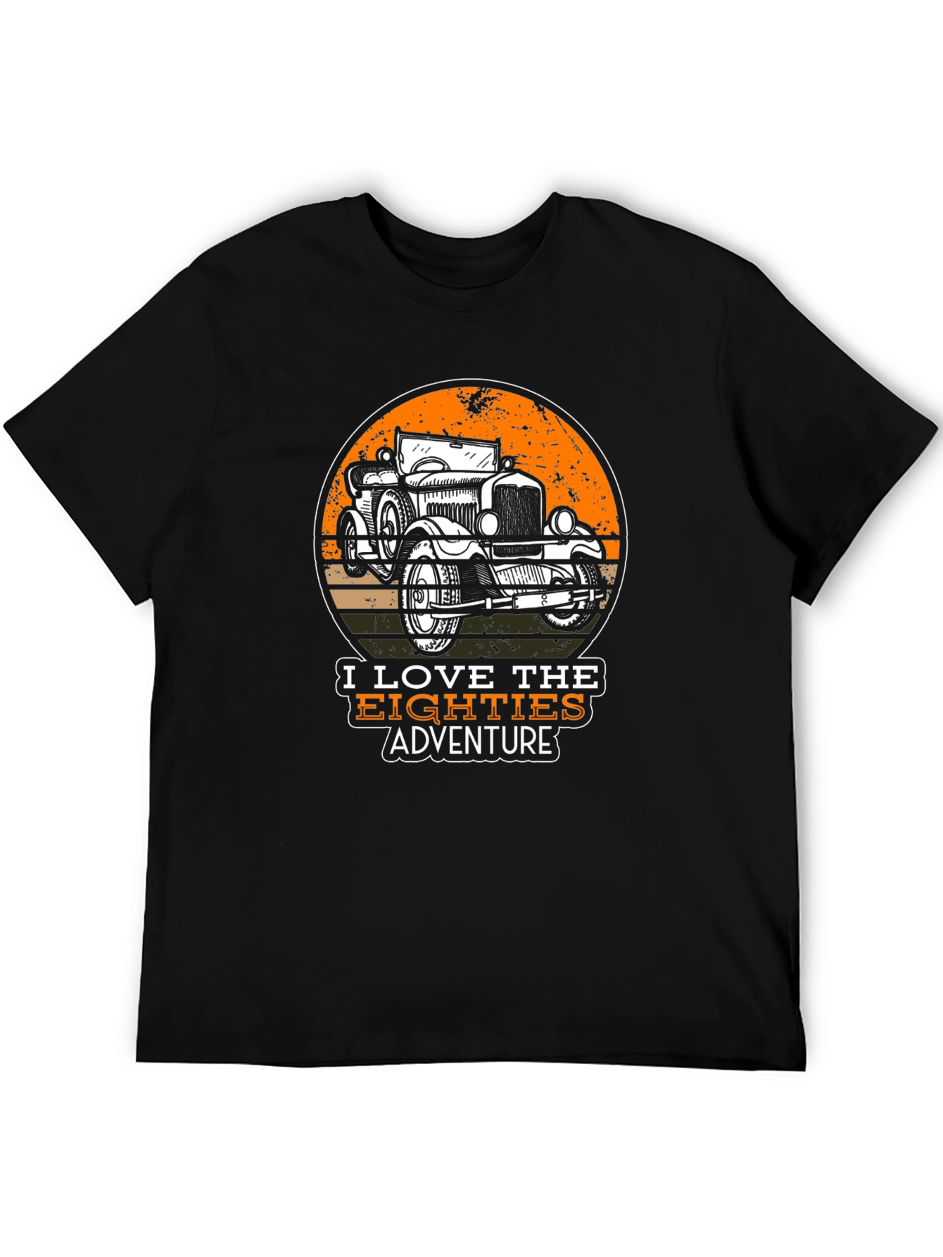 Retro Eighties Adventure Car Graphic T-Shirt