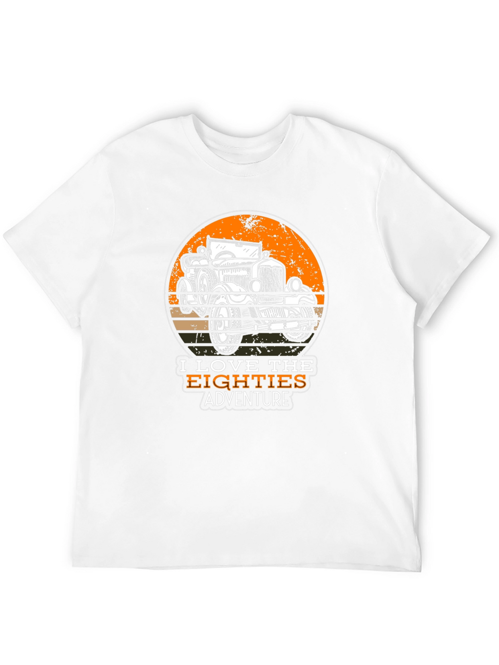 Retro Eighties Adventure Car Graphic T-Shirt