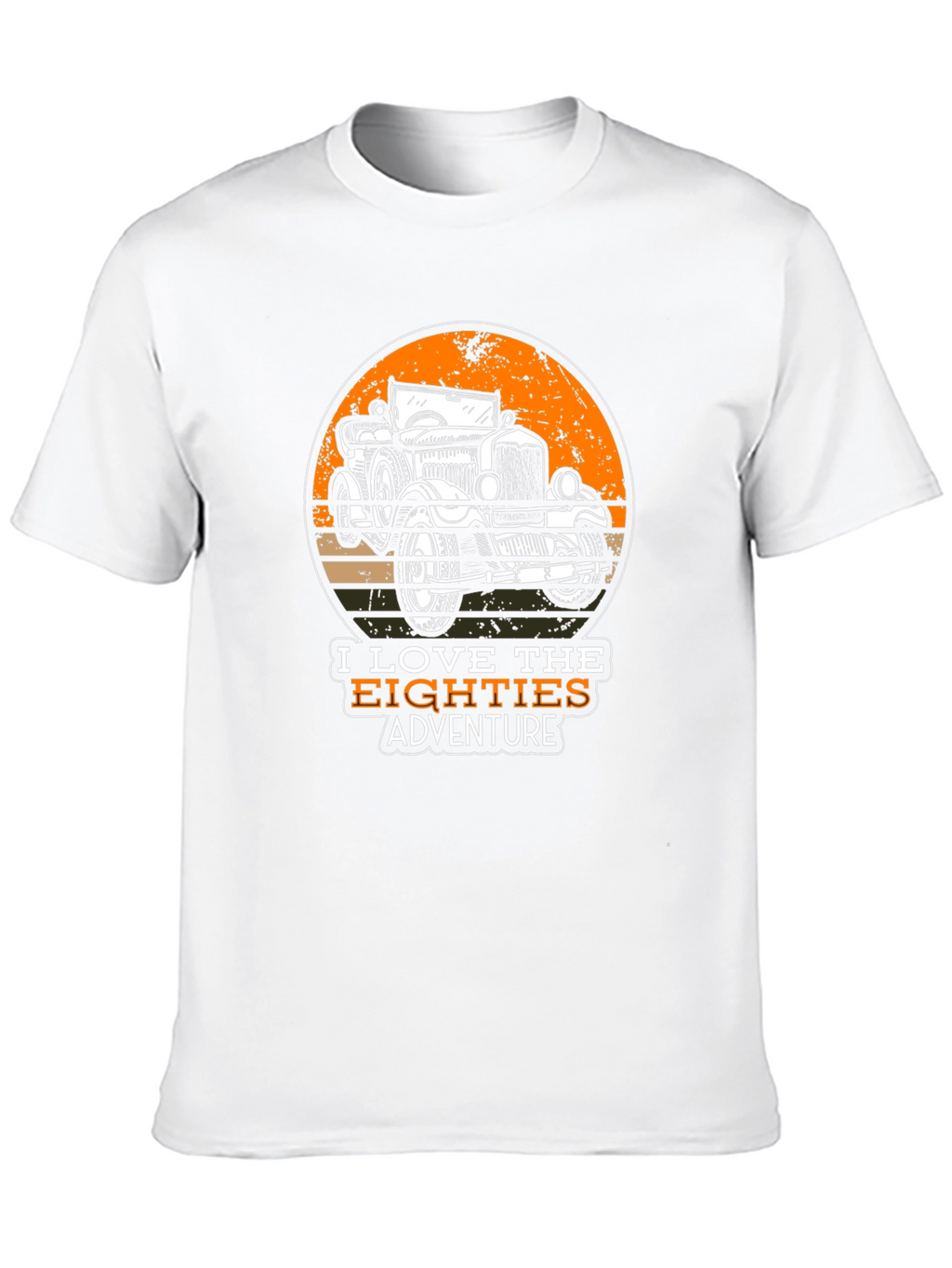 Retro Eighties Adventure Car Graphic T-Shirt
