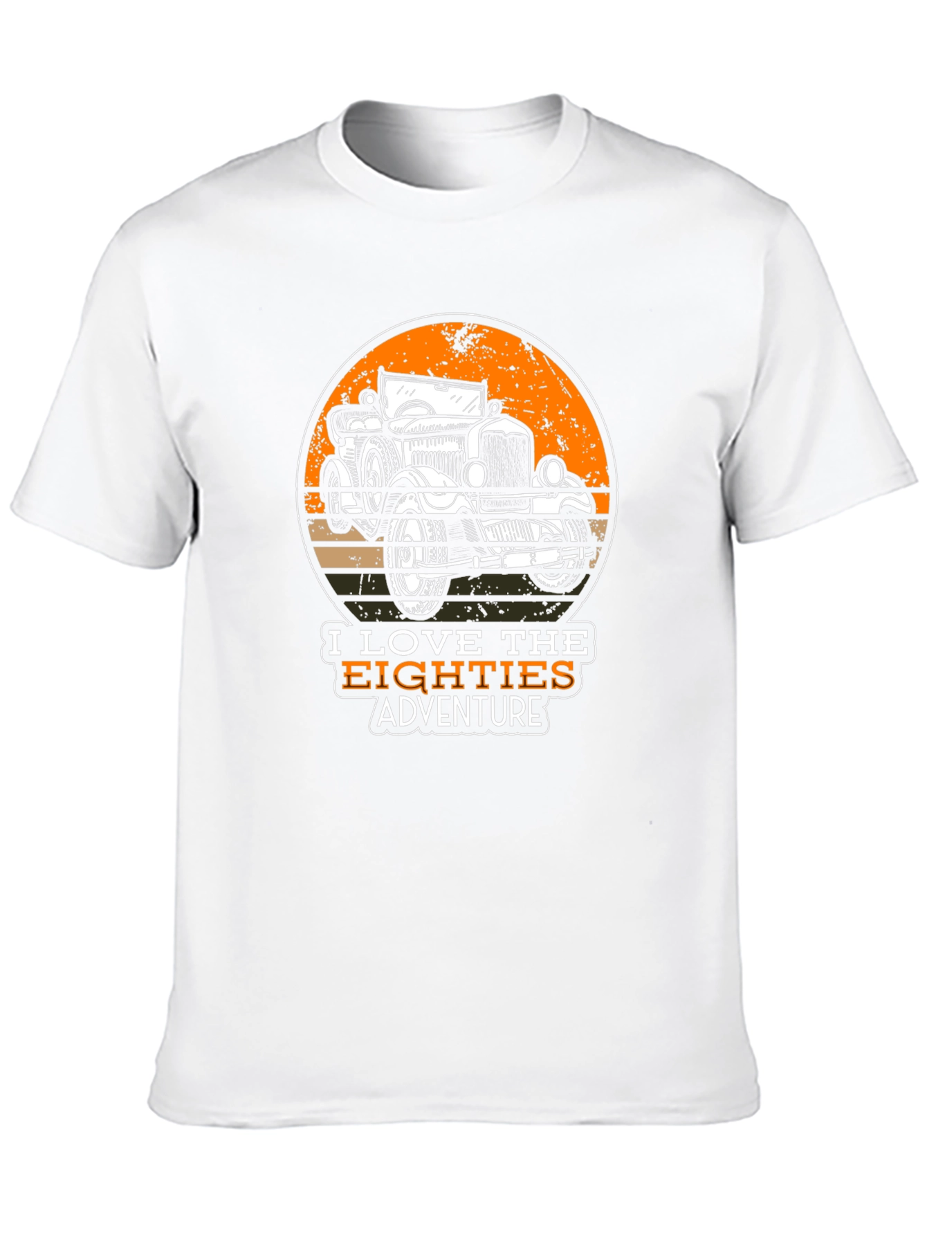 Retro Eighties Adventure Car Graphic T-Shirt
