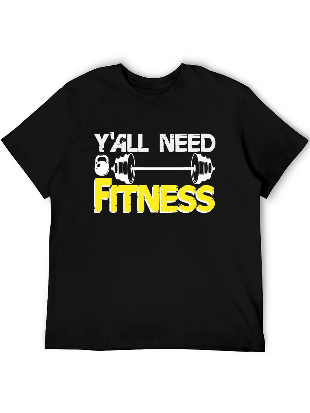 Yall Need Fitness Graphic T-Shirt - Black