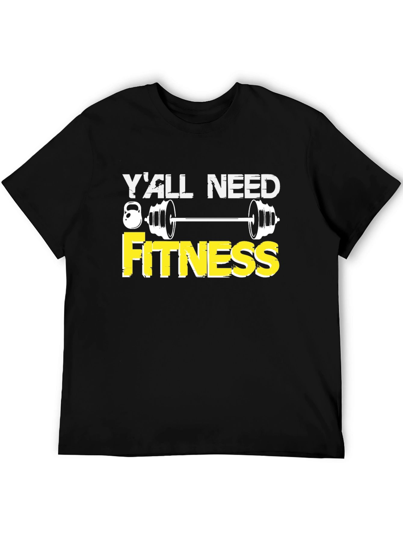 Yall Need Fitness Graphic T-Shirt - Black