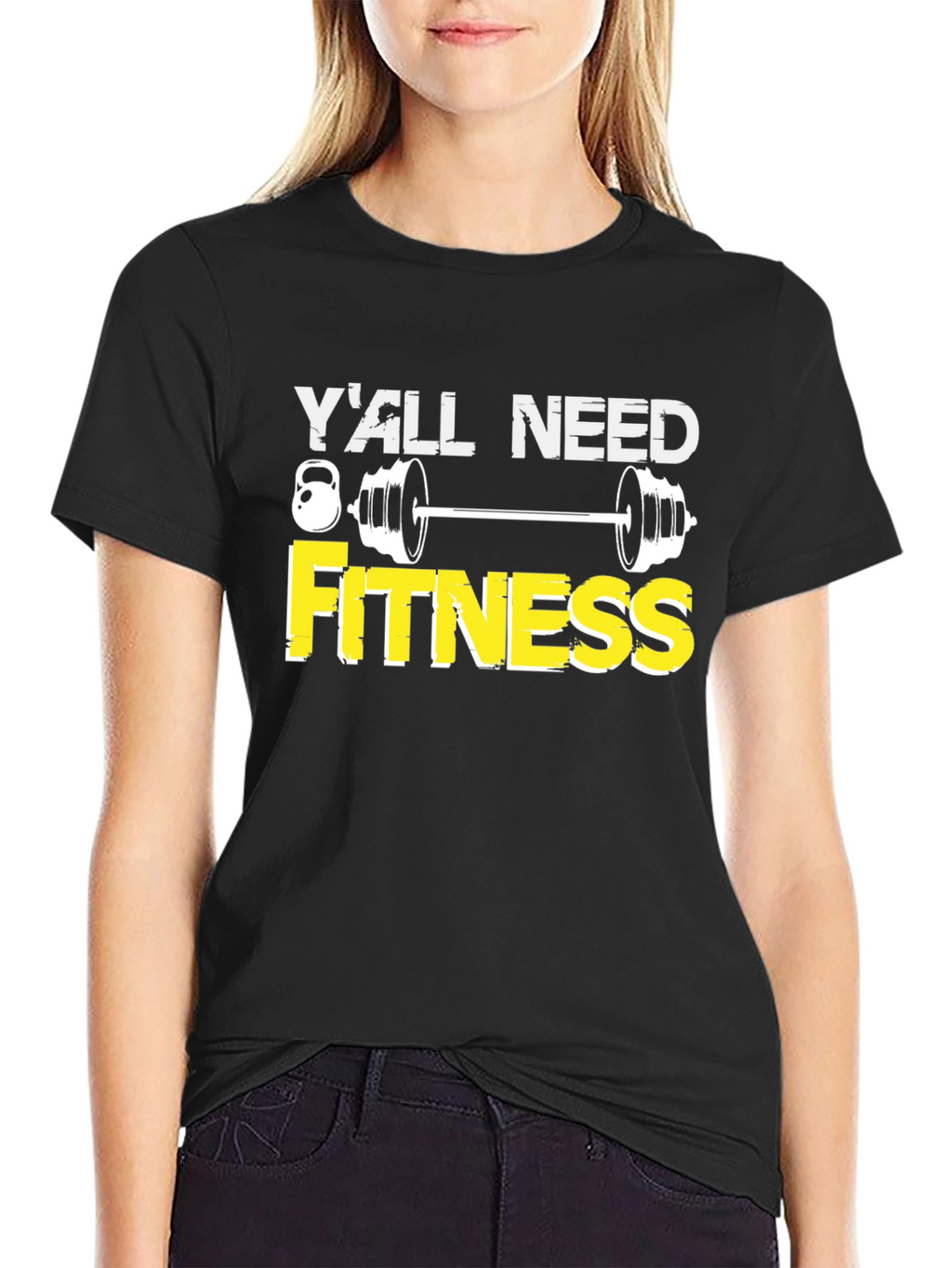 Yall Need Fitness Graphic T-Shirt - Black