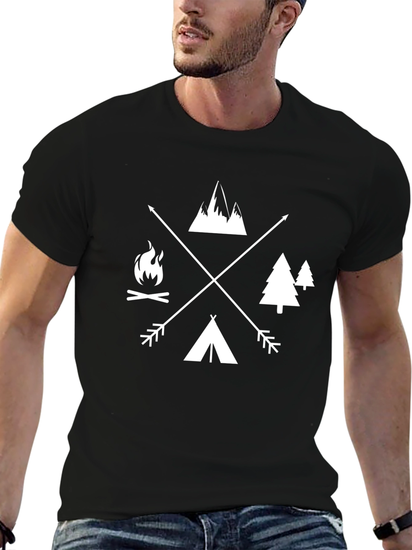 Outdoor Adventure Graphic Tee - Camping Shirt