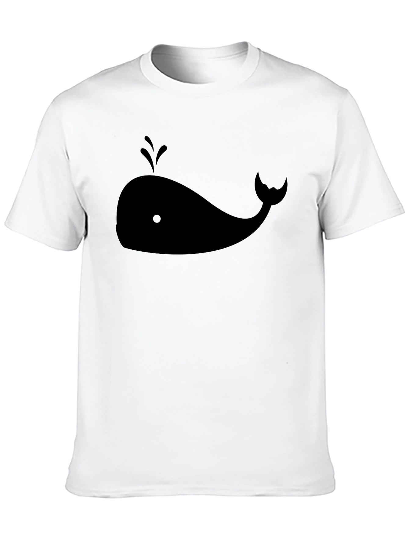 Whale Graphic Tee - Stylish Black Cotton T-Shirt