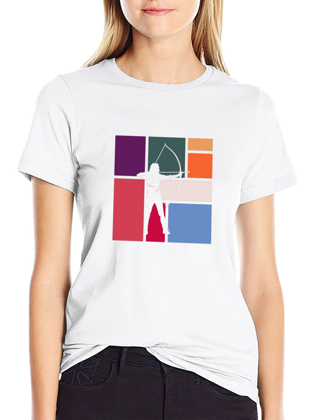 Archery Silhouette Graphic Tee - Black