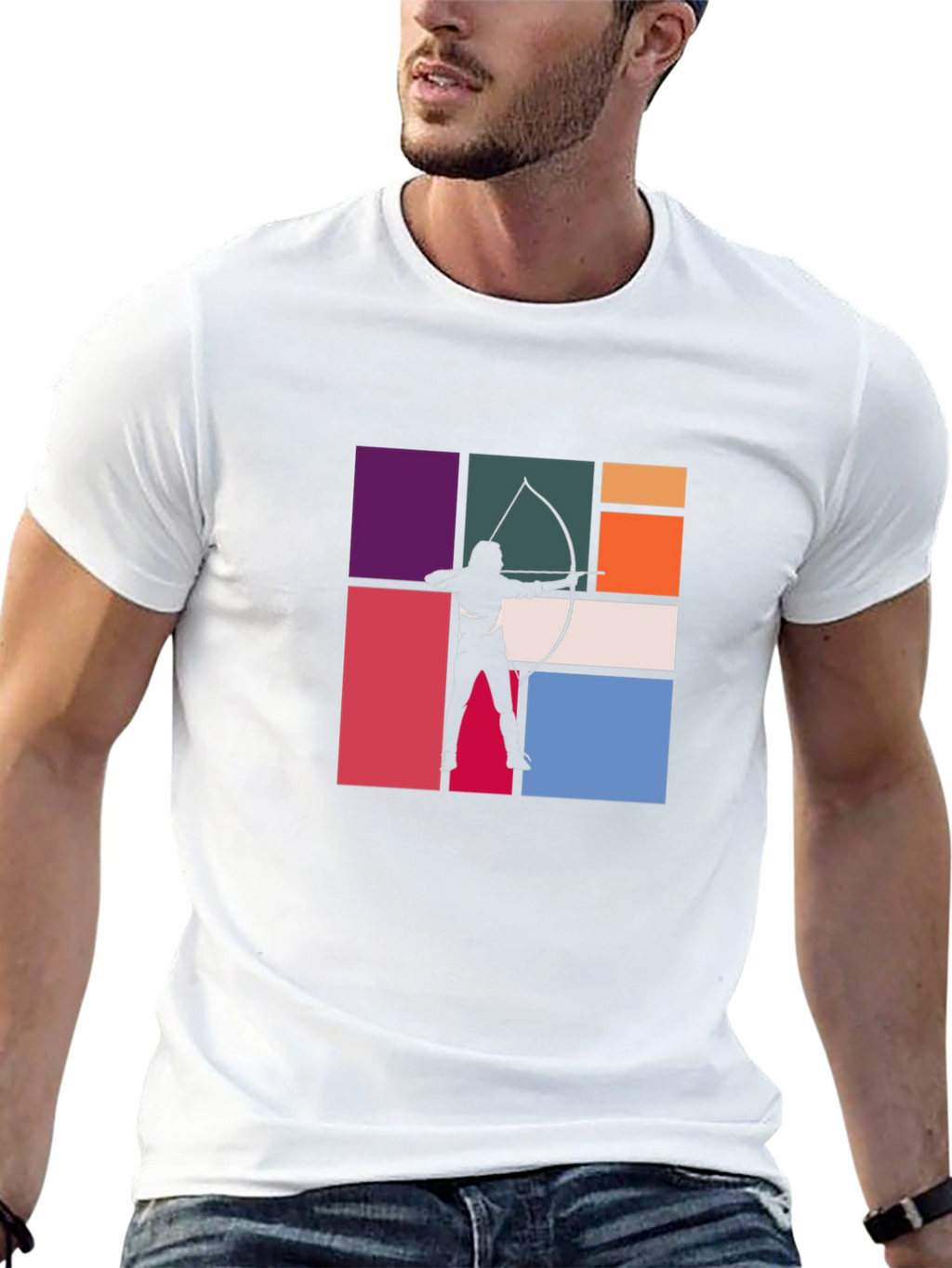 Archery Silhouette Graphic Tee - Black