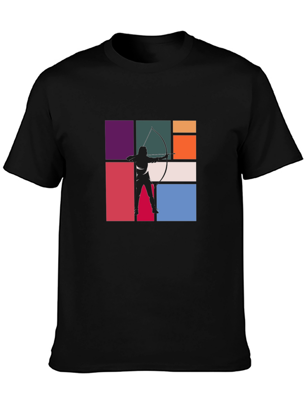 Archery Silhouette Graphic Tee - Black
