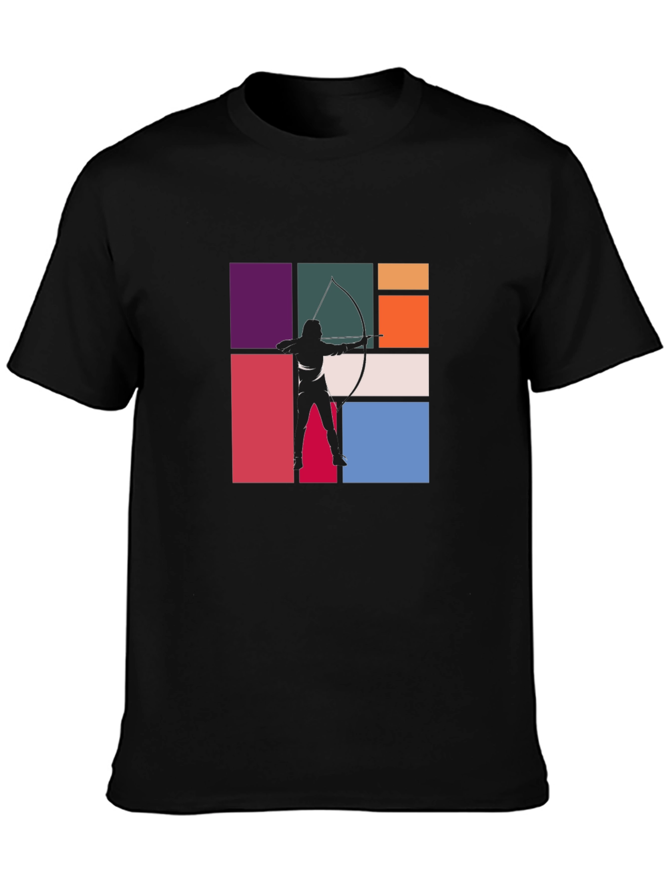 Archery Silhouette Graphic Tee - Black