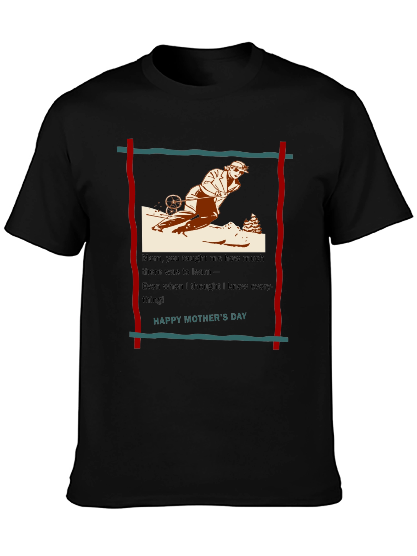 Skiing Mom T-Shirt - Happy Mothers Day Gift
