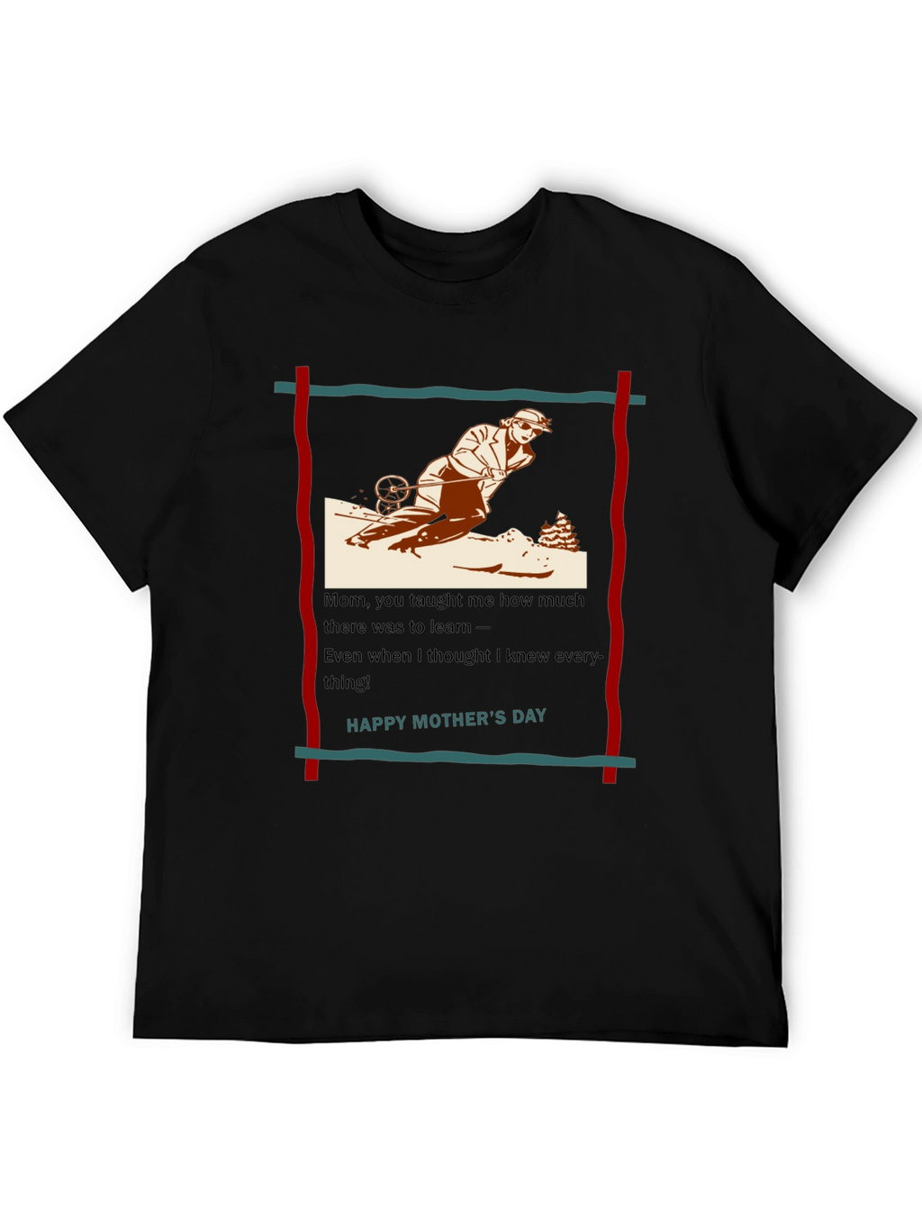 Skiing Mom T-Shirt - Happy Mothers Day Gift