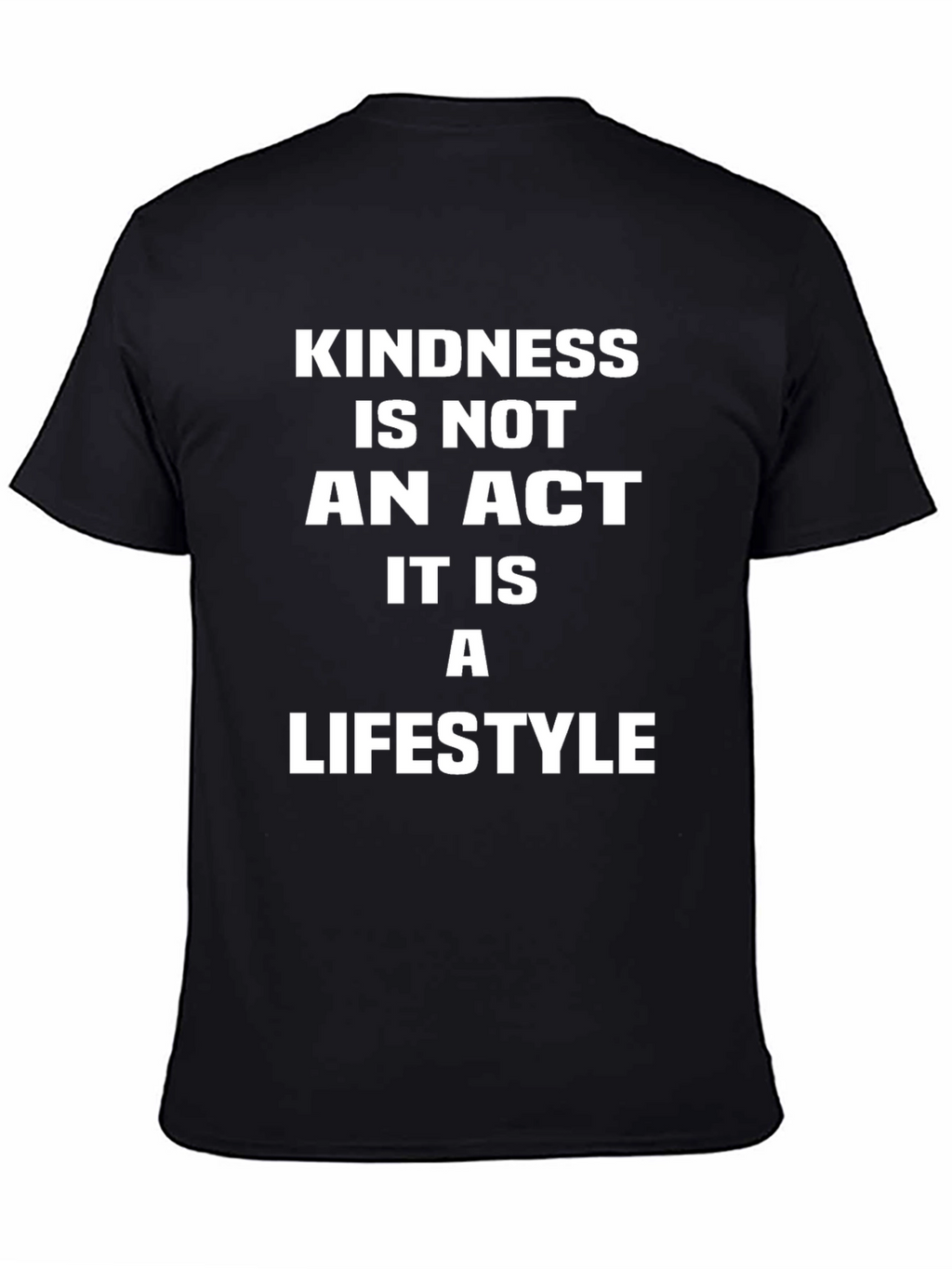 Kindness Lifestyle T-Shirt - Black Crew Neck