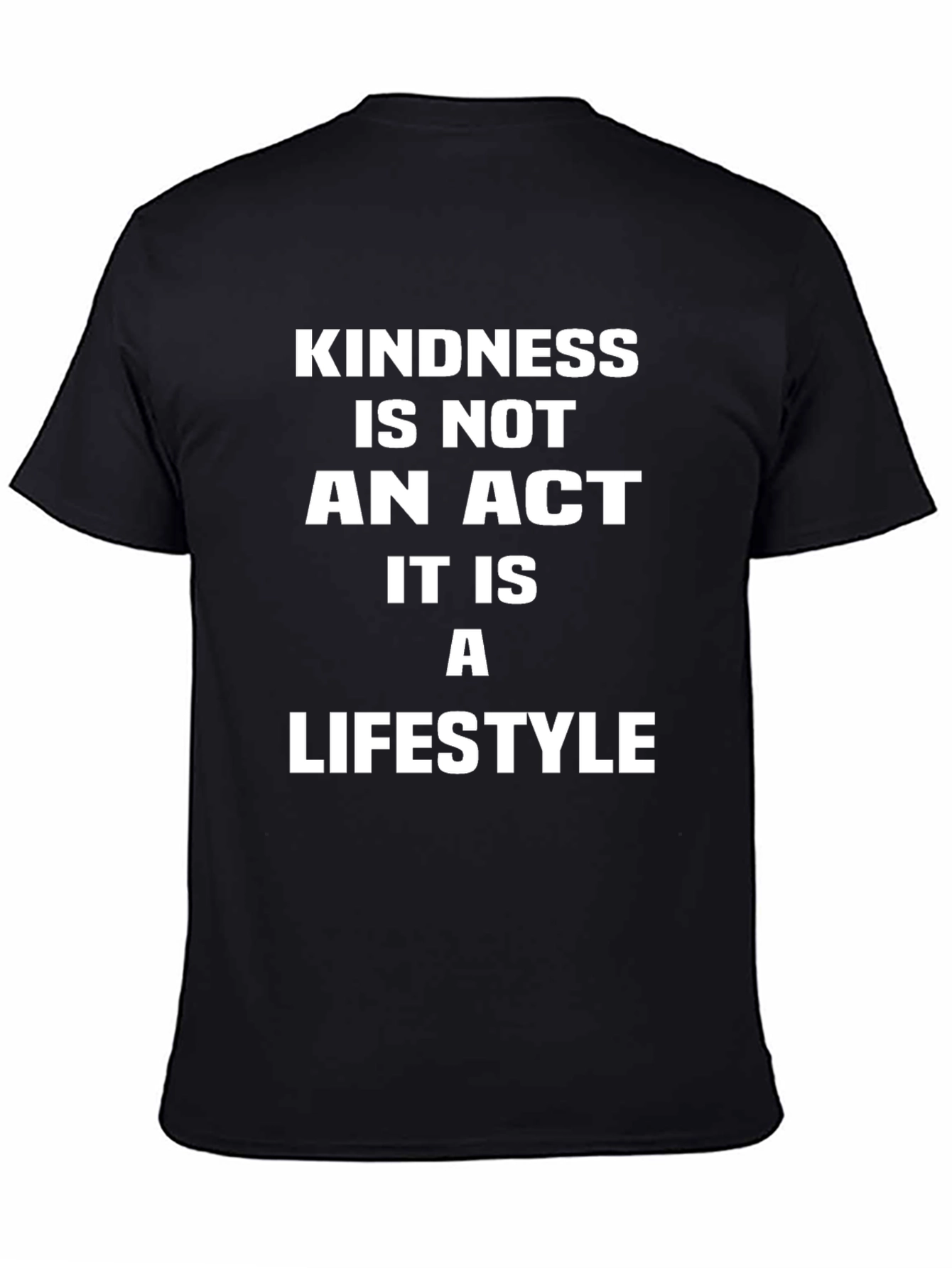 Kindness Lifestyle T-Shirt - Black Crew Neck