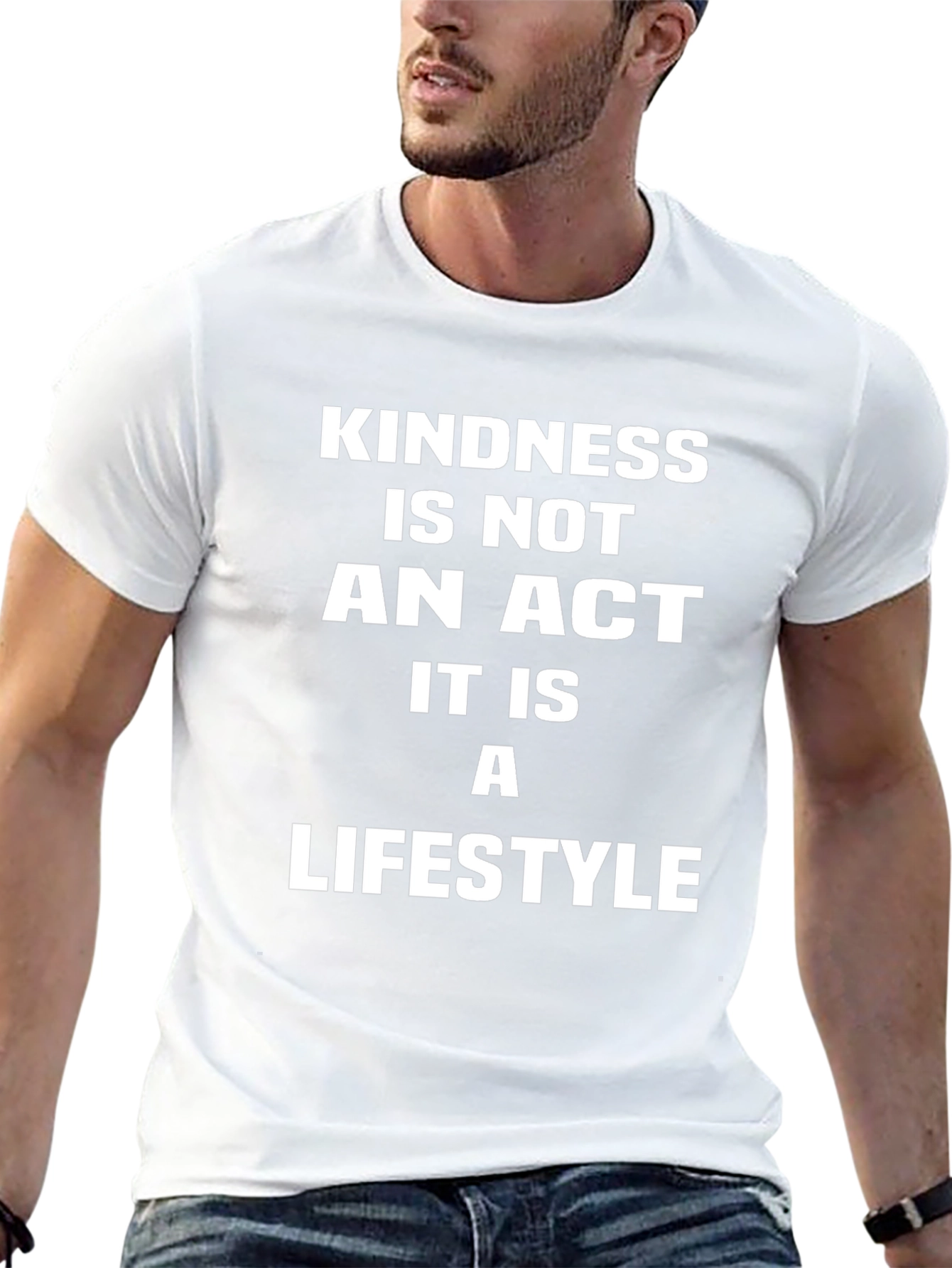 Kindness Lifestyle T-Shirt - Black Crew Neck