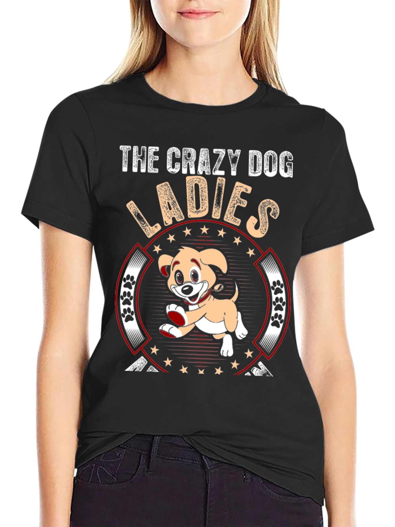 Crazy Dog Ladies T-Shirt - Novelty Graphic Tee