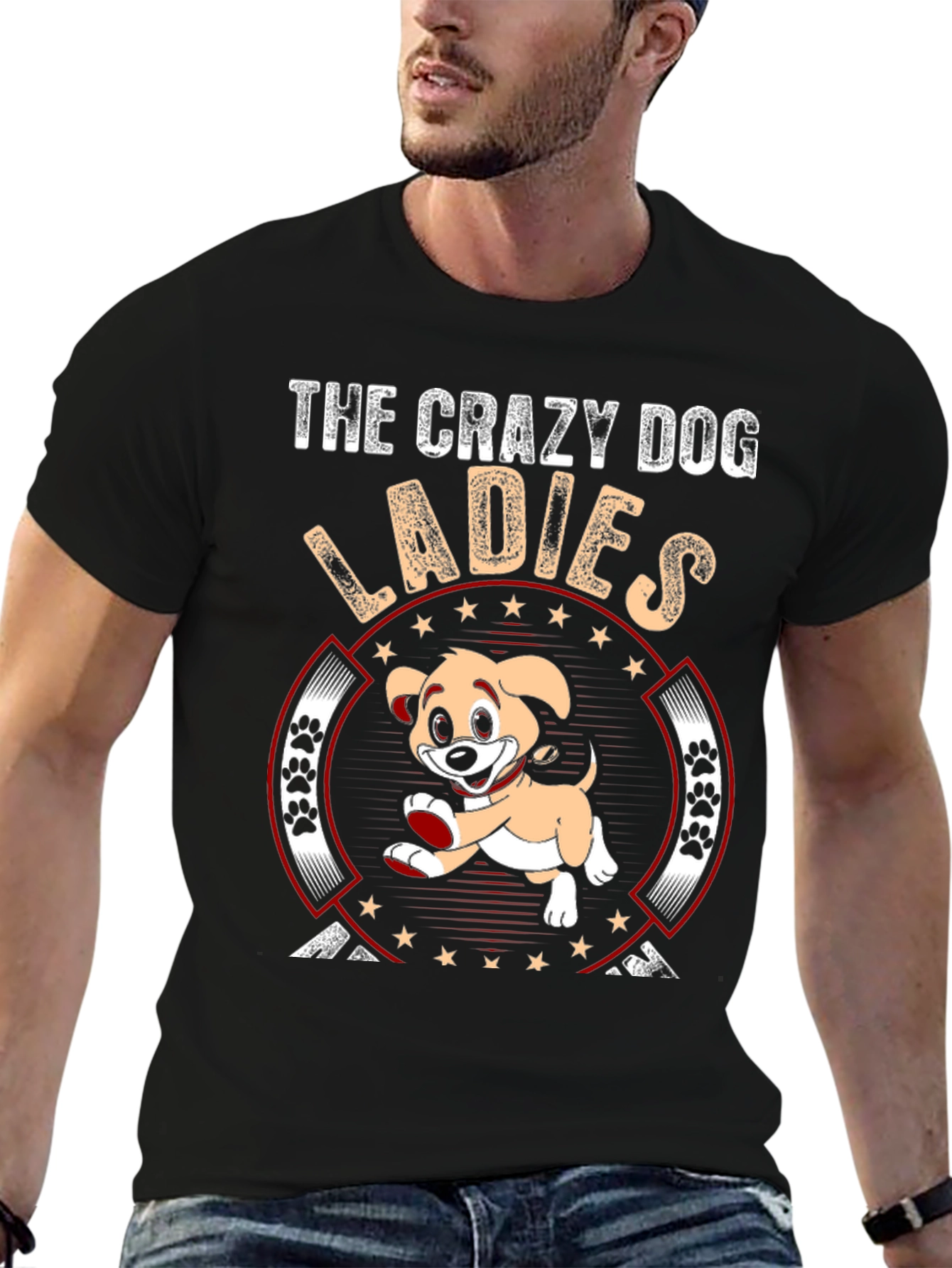 Crazy Dog Ladies T-Shirt - Novelty Graphic Tee