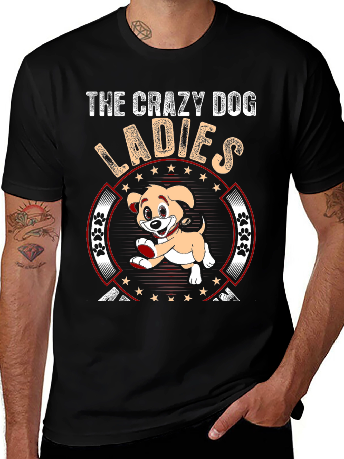 Crazy Dog Ladies T-Shirt - Novelty Graphic Tee