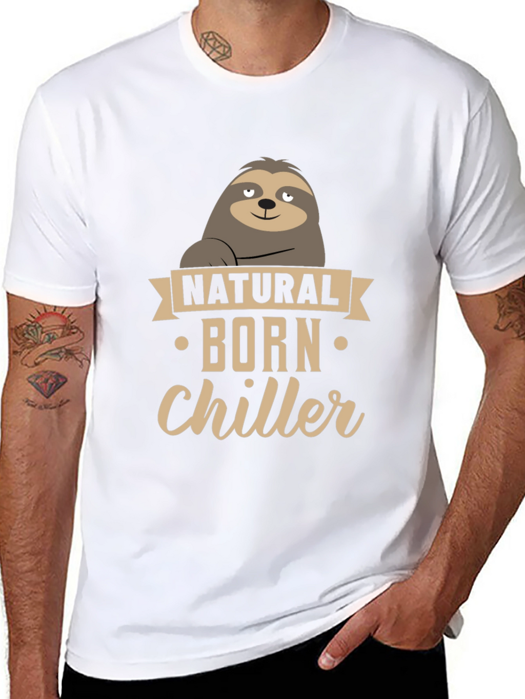 Natural Born Chiller Sloth Graphic Tee