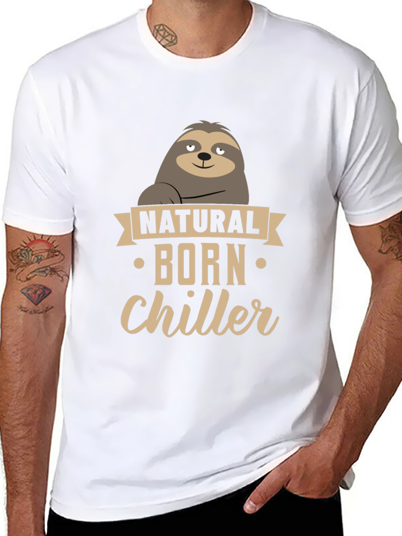 Natural Born Chiller Sloth Graphic Tee