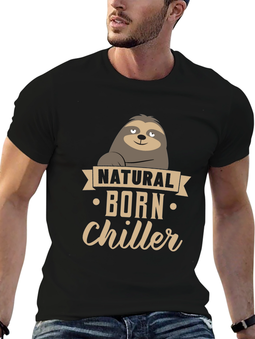 Natural Born Chiller Sloth Graphic Tee