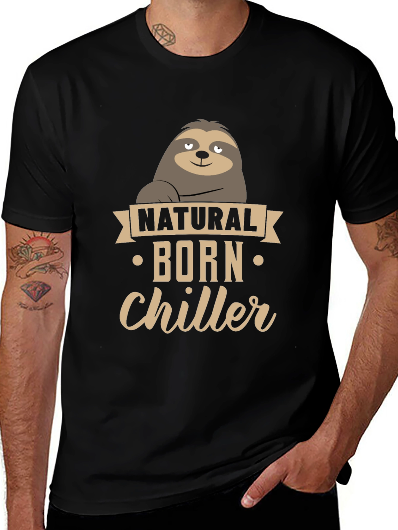 Natural Born Chiller Sloth Graphic Tee