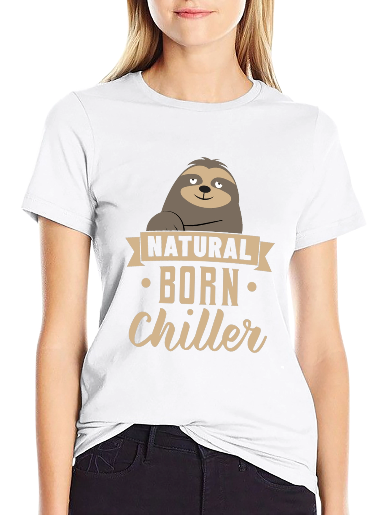 Natural Born Chiller Sloth Graphic Tee