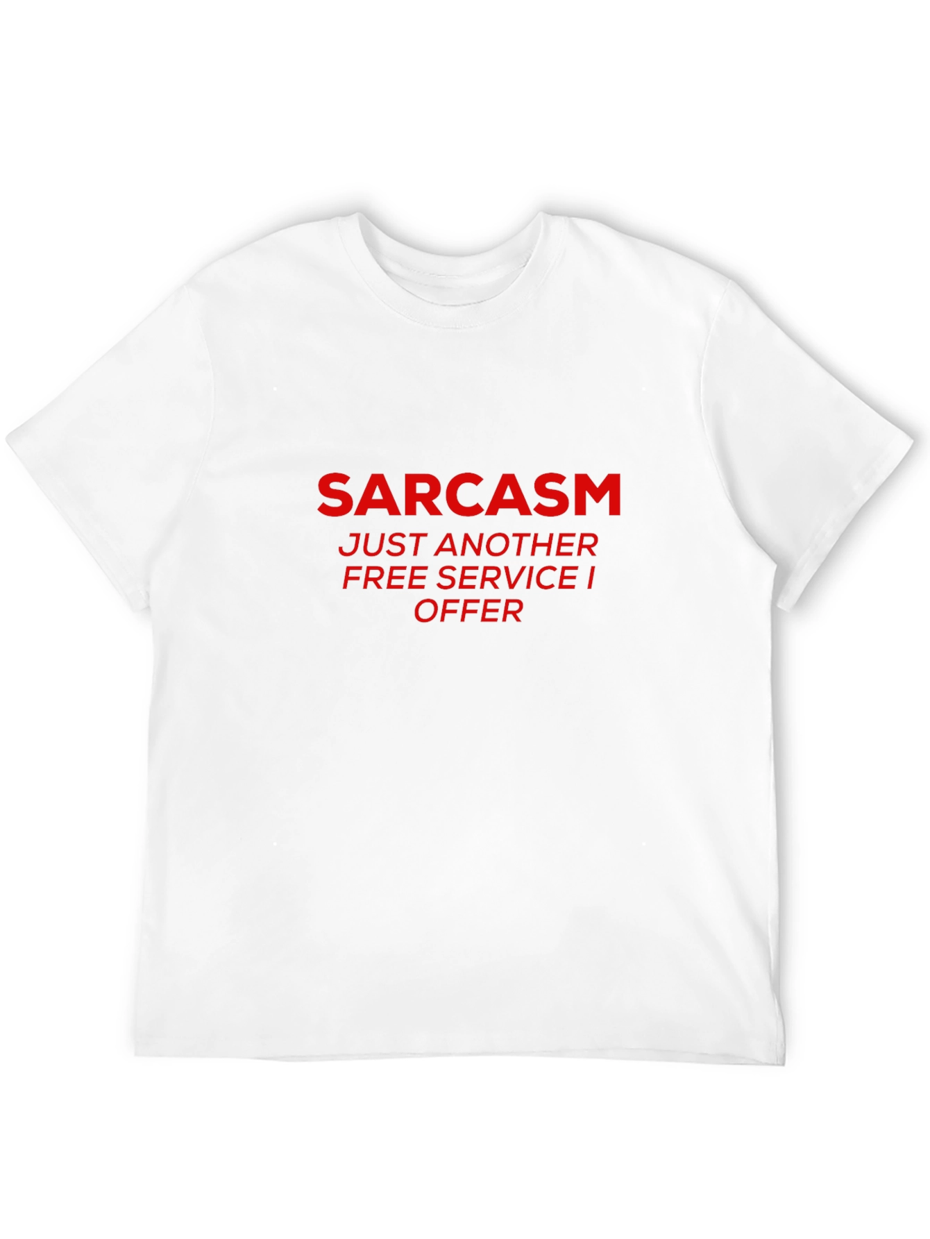 Sarcasm Free Service Black Graphic T-Shirt