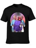 Three Grannies in Space Black T-Shirt