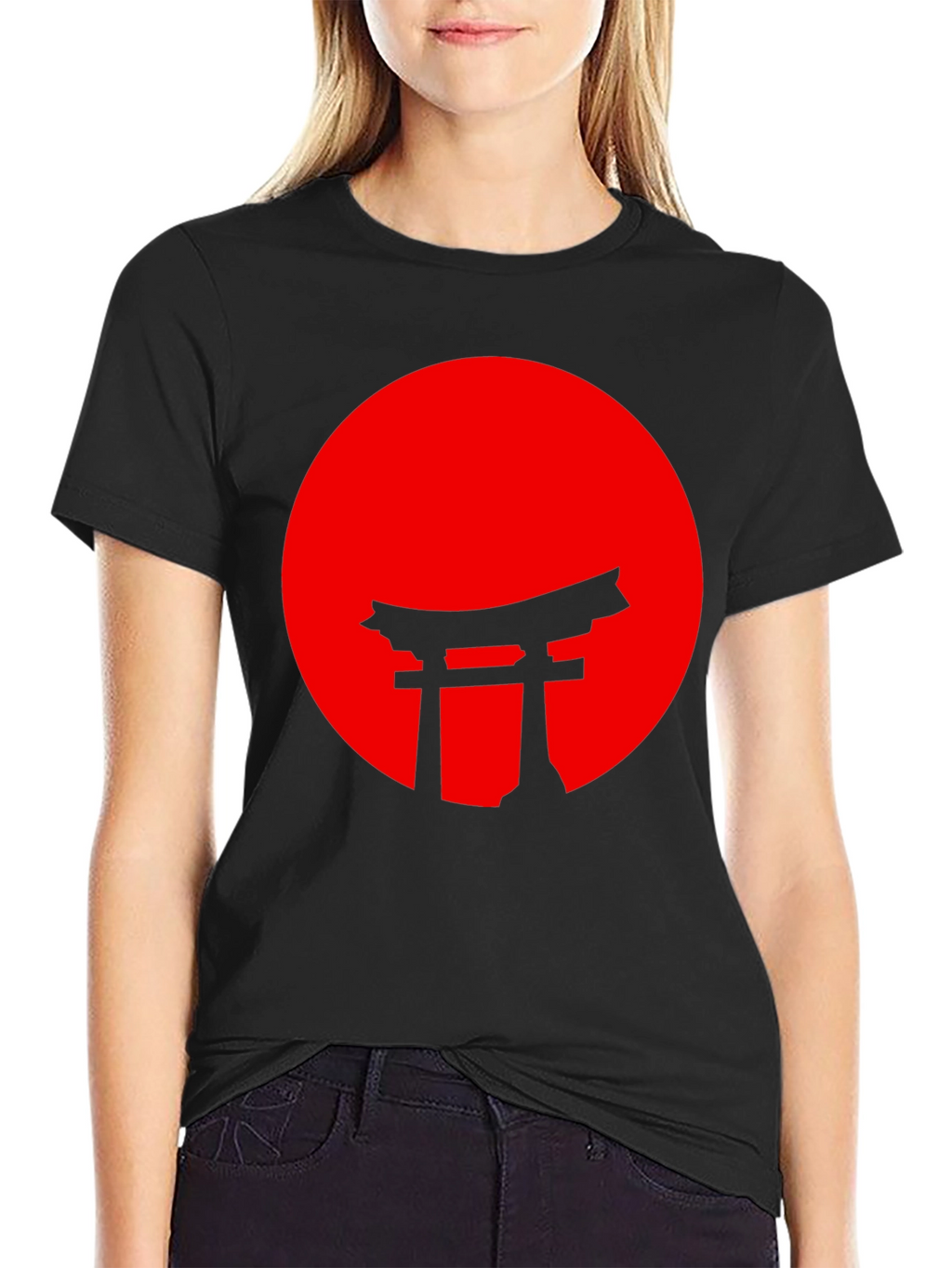 Japanese Torii Gate Red Sun Graphic Tee