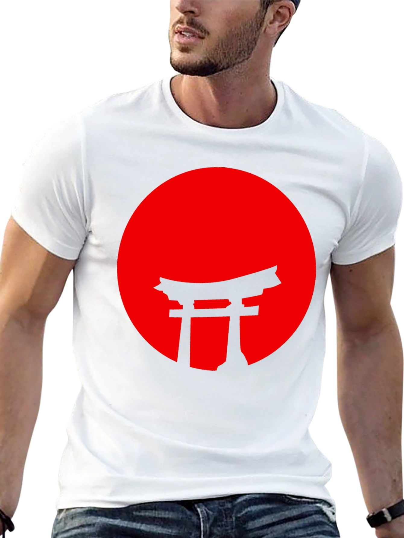 Japanese Torii Gate Red Sun Graphic Tee