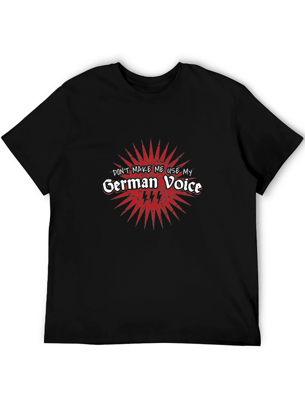 German Voice Mens Black Graphic Tee